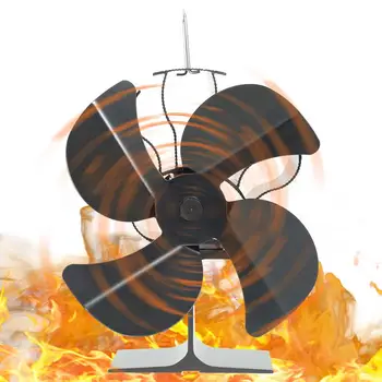 Termal Fan Elektrikli Olmayan odun sobası fanı Termal Fanlar Elektrik Gerektirmez Sessiz Çalışma Sirkülasyonlu Sıcak Hava odun sobası