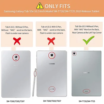 Funda Samsung Galaxy Tab İçin S5e 10.5 T720 T7252019 Kapak İçin Samsung Tab S5e 10.5 360 Dönen Folio Kapak Standı Pu Deri Kılıf