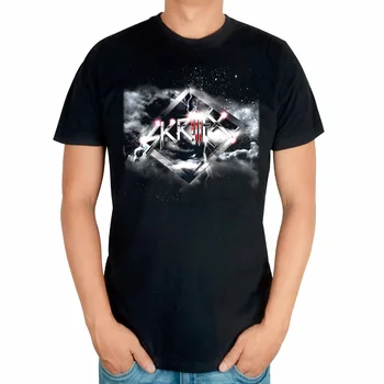 Siyah Yaz Tarzı Serin Moda skrillex Marka Dubstep erkekler DJ ana gömlek mma baskı 3D pamuklu tişört Müzik spor XXXL