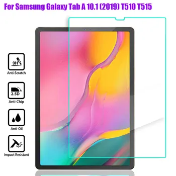Tab Koruyucu Galaxy T510 T515 Cam 9H 10.1 (2019) temperli uyumlu samsung İçin Bir Koruyucu ipad/tablet ekran koruyucu