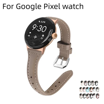 Yüksek kaliteli Deri Google Pixel İçin saat kordonları Kadınlar Bayanlar İçin bilezik metal bantları piksel saat Kayışı