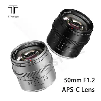TTartisan 50mm F1.2 Kamera Lensi Büyük Diyafram APS-C Portre Lens SONY E FUJİ X Canon EOS-M RF M4 / 3 L dağı kameralar