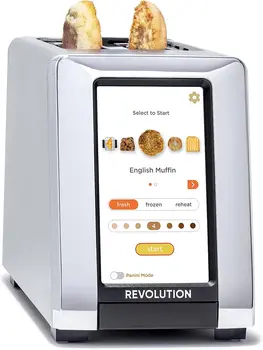 Patentli InstaGLO ® Teknolojisine Sahip Dokunmatik Tost Makinesi \ u2013 Paslanmaz Çelik / Krom, ayrıca Panini Modu