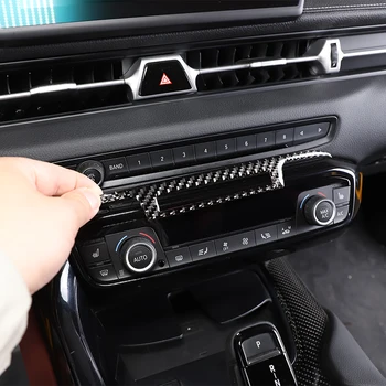 Toyota Supra GR için A90 2019-22 Araba Styling Yumuşak Karbon Fiber Klima Anahtarı Paneli Sticker Araba Modifikasyon Aksesuarları