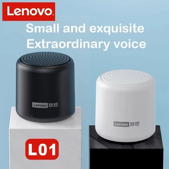 Orijinal Lenovo L01 Taşınabilir Bluetooth Hoparlör Açık Hoparlör Kablosuz Mini Sütun 3D Stereo Müzik Surround Bas Kutusu renk