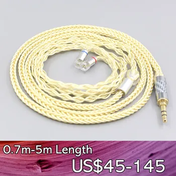 LN007621 8 Çekirdekli Altın Kaplama + Paladyum Gümüş OCC Alaşımlı Kablo Sennheiser IE8 IE8i IE80 IE80s Metal Pin Kulaklık