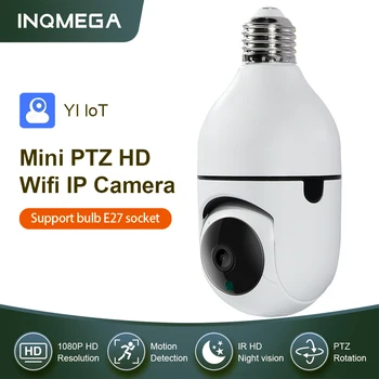 INQMEGA PTZ Ampul Kamera Akıllı Güvenlik Video Gözetim İki yönlü Ses Mobil İzleme Su Geçirmez CCTV