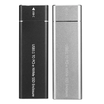 M. 2 NVMe SSD Muhafaza Adaptörü 10Gbps USB C 3.1 Gen2 NVMe Durumda Harici Muhafaza NVMe Okuyucu NVMe Durumda Siyah