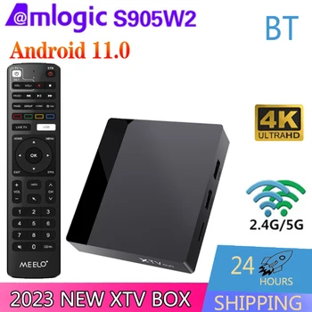 XTV DUO Meelo 4 K UHD Android11 IP Alıcısı HDR akıllı tv kutusu dekoder Çift WiFi LAN Bluetooth HDMI AV1 HDR Akıllı Oyuncu