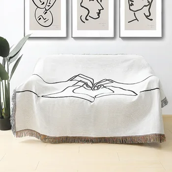Seni Seviyorum Harfler Goblen Çok Fonksiyonlu örgü battaniye kanepe yastığı Masa Örtüsü Kamp Halı sevgililer Günü Arkadaş Hediyeler