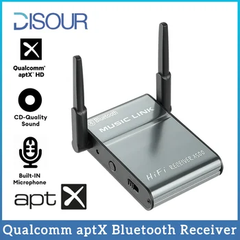 Qualcomm aptX Bluetooth Ses Alıcısı Hifi Kayıpsız HD Müzik Kablosuz Adaptör 3.5 MM AUX RCA Stereo Çift Anten Mic İle