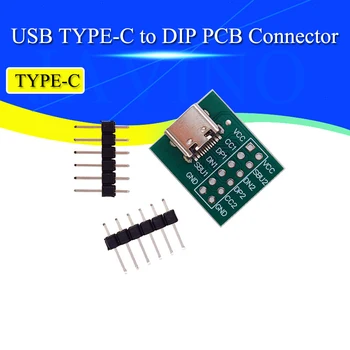 USB TİP-C DIP PCB Konektörü Pinboard Test Kartı Lehim Dişi Dıp Pin Header Adaptörü