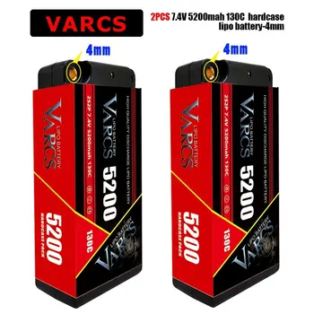 2 ADET VARCS Lipo Shorty 2 S 7.4 V 5200 mAh 130C 4mm Bullet Pil 11.1 V 4 S 14.8 V 6 S 22.2 V 7000 mAh 9200 mAh 6500 mAh 6750 mAh 8000 mAh