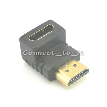 10 Adet HDMI Dişi HDMI Erkek Dik Açı Uzatma Adaptör kablosu Konektörü Kablo HDTV DVD PS3