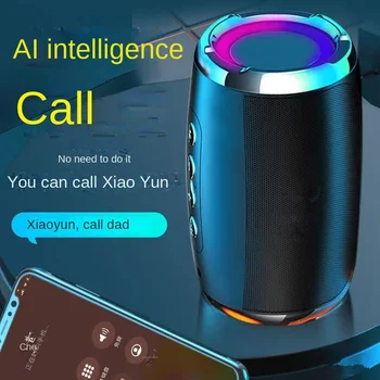 Akıllı AI Ses Bluetooth Subwoofer Büyük Hacimli Oyuncu Kartı Kablosuz Kilit ve Yük Sprey Hoparlör
