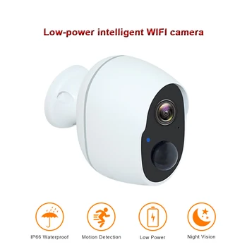 CCTV açık su geçirmez kablosuz güvenlik kamera / yüksek çözünürlüklü kızılötesi gece görüş 2.4 Ghz WiFi 1080 P ev / dahili 5000 mAh