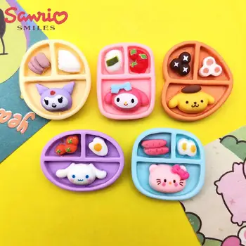 10 Adet Kawaii DIY Aksesuarları yemek kabı Hello Kittys Sanrio Anime Benim Melodi Sevimli telefon kılıfı Saç Tokası Dekorasyon Oyuncaklar Kızlar için