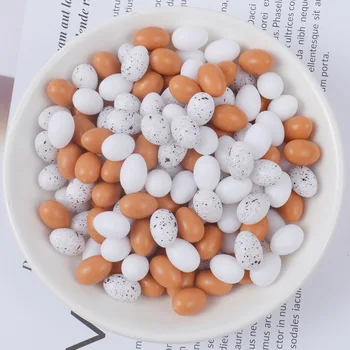 10 adet Mini Reçine Güvercin Yumurtaları Balçık Dolgu Katkı Maddeleri Malzemeleri Aksesuarları DIY Ev Minyatür Gıda Oyun Dekor Tasarım