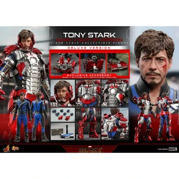 Orijinal Marvel Hottoys 1/6 Mms600 / mms599 Deluxe Sürüm Demir Adam 2 Tony Stark Mk5 Ht Anime Koleksiyon Modeli Rakamlar Oyuncak