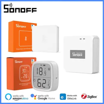 SONOFF SNZB-02D / SNZB-02 Zigbee Sıcaklık Nem Sensörü Esp32 İçin Gerçek zamanlı İzleme Ewelink Alexa Google Ev App Kontrolü
