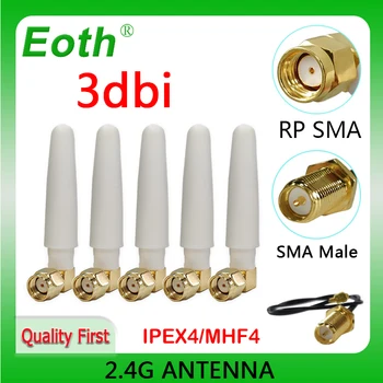 EOTH 2.4 g anten 3dbi sma dişi erkek wlan wıfı 2.4 ghz anten IPX ıpex 4 mhf4 pigtail Uzatma Kablosu ıot modülü mini anten