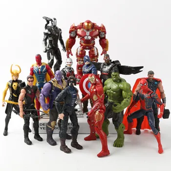 Marvel Avengers 3 Infinity Savaş Film Anime Süper Kahramanlar Örümcek Adam Kaptan Amerika Demir Adam Hulk Thor Süper Kahraman aksiyon figürü oyuncakları