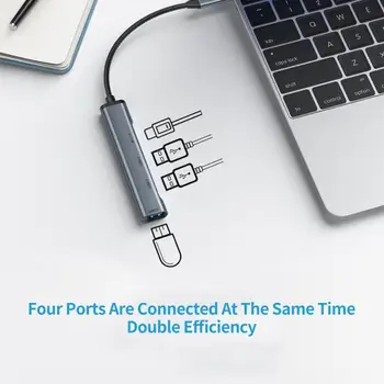Tip-C Hub 4-in-1 Evrensel USB 2.0 3.0 4 Port Yerleştirme İstasyonu şarj adaptörü Tip-C Splitter Hub Bilgisayar Aksesuarları