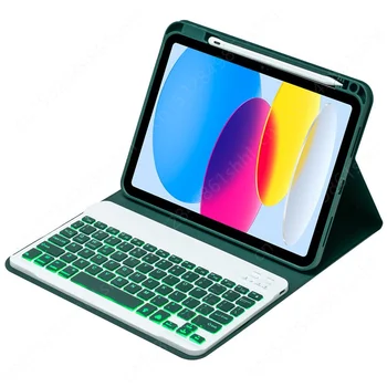 Mi Pad 6 için Kılıf Klavye Funda Xiao mi Pad 6 Pro Gökkuşağı Arkadan Aydınlatmalı kablosuz klavye Kapağı
