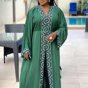 Zarif Işlemeli Müslüman Uzun Mütevazı Elbise Kadın Ramazan Arapça Femme Dubai Abaya Türkiye Fas Kaftan Robe Kaftan Abayas