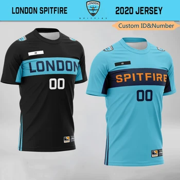 BAYKUŞ E-Spor Takımı Londra Spitfire Üniforma Formaları Hayranları Tshirt Özel KİMLİK erkek t-shirtü Kadınlar Özelleştirilmiş Adı Tees Gömlek Üst