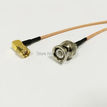 Yeni RP-SMA Erkek Tak Sağ Açı Konnektör Anahtarı BNC Erkek Fiş Dönüştürücü RG316 Kablo 15 CM 6 