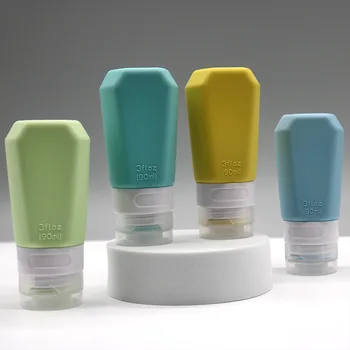 90ml Kare Silika Jel Losyon Çok Fonksiyonlu Alt Ambalaj sıkılabilir şişe Doldurulabilir Taşınabilir Seyahat Mini kozmetik kabı