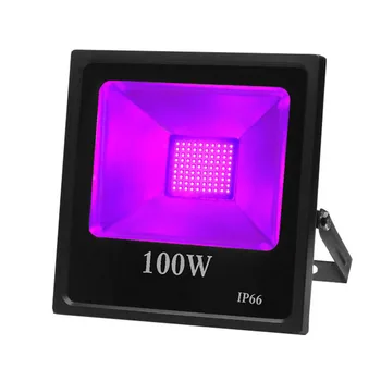 100W LED UV siyah ışık siyah projektör DJ Sahne Yıkama UV siyah ışık IP66 açık LED dolgu ışığı Kızdırma parti Sahne Dekor