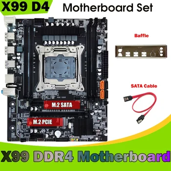 X99 Anakart + Bölme + SATA Kablosu LGA2011-3 DDR4 Desteği 4X32G 5820K E5-2678 V3 E5 2676 V3 E5 2696 V3 CPU