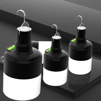 Süper parlak cep LED ampuller kamp lambası acil ışık açık gece Maket asılı lambalar USB şarj edilebilir Lanterna balıkçılık