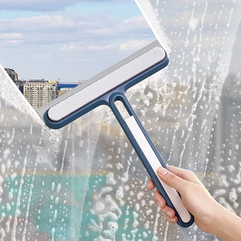 1 Adet 3İn1 duş sileceği cam sileceği Kazıyıcı Duş Temizleyici Silikon Tutucu İle banyo aynası Silecek Cam Temizleme Aracı