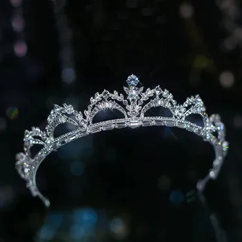 Yeni Taç Alaşım Kristal Prenses Doğum Günü Taç Gelin Tiara Düğün saç aksesuarları