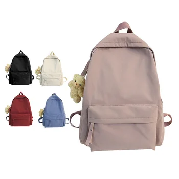 Moda sırt çantası düz renk nötr omuz sırt çantası rahat seyahat açık spor sırt çantası öğrenci okul çantası Laptop Sırt Çantası