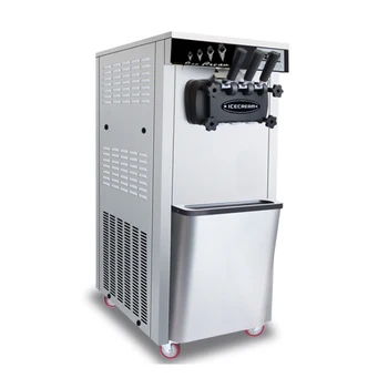 Dondurma Makinesi Yumuşak Ticari Elektrikli Üç Tatlar Büyük Çıkış 220 V / 110 V Mutfak Aletleri