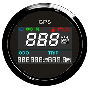 52mm Dijital GPS Kilometre LCD Hız Göstergesi Kilometre Sayacı Ayarlanabilir Kilometre Gezisi Sayacı Oto Motosiklet Tekne İçin 12V 24V