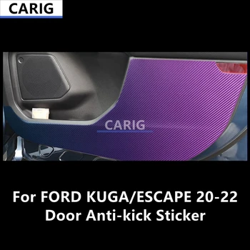 FORD KUGA için / KAÇIŞ 20-22 Kapı Anti-kick Sticker Modifiye Karbon Fiber İç Araba Filmi Aksesuarları Modifikasyonu