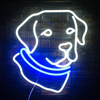 Yeni LED parti Labrador köpek görüntü Neon ışıkları köpek görüntü parti evcil yatak odası parti dekorasyon tasarım atmosfer ışıkları parti dekor