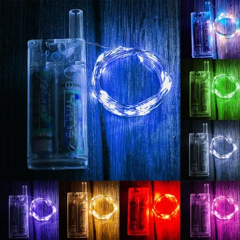 2 AA pil tutucu AA pil kutusu anahtarı ile yeni yıl LED noel ışık parlayan renkli lazer yayan 3M tel dize ışık